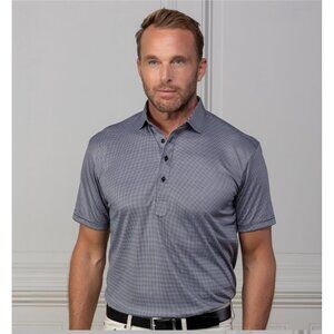 Collars and Co Medium NWT Semi-Spread Collar Black Houndstooth Mens Golf Career